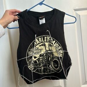 Trendy and Tipsy Vintage Reworked Harley Davidson Tank